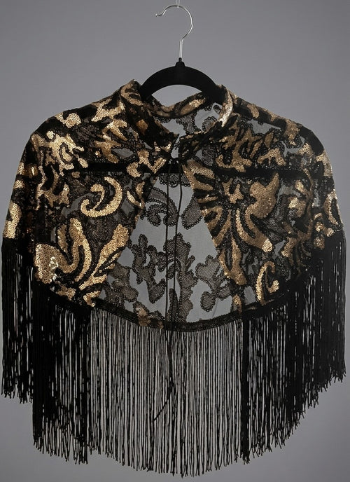 Capa para Dama Negro con Dorado